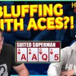 $9,450 POT BLUFF? – Live PLO Hand Breakdowns @Hustler Casino Live