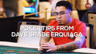 Poker tips from Championships winner, Dave Spade at APT Philippines