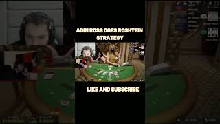 ADIN ROSS USING ROSHTEIN BLACKJACK STRATEGY TO WIN #shorts #adinross #roshtein