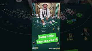 Funny Blackjack Dealer PointsBet Always Win with this Guy #blackjack #pointsbet #shorts