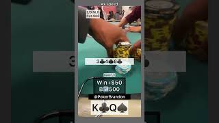 KQo & AKo – bully? – #pokerbrandon #poker #pokerstrategy  #pokerreels #pokertips #AA  #pokerhands