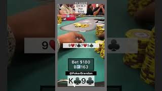 K9 s – TiA bluff ? – #pokerbrandon #poker #pokerstrategy  #pokerreels #pokertips #AA  #pokerHands