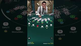 Amazing Win with Side Bet on Blackjack Table #blackjack #shorts #casino