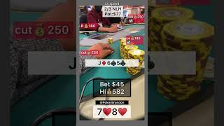 78 s – subliminal bluff – #pokerbrandon #poker #pokerstrategy  #pokerreels #pokertips #AA  #pokerB