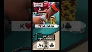 AQ s – free money – #pokerbrandon #poker #pokerstrategy  #pokerreels #pokertips #AA  #pokerHands