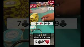 KK o – disciplined fold – #pokerbrandon #poker #pokerstrategy  #pokerreels #pokertips #AA