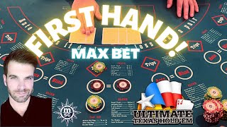 🔴 ULTIMATE TEXAS HOLD EM! FIRST HAND MAX BET BLIND!