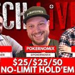HIGH STAKES Poker! $25/$25/$50 No-Limit Hold’em w/JD, @pokernomix and Hally