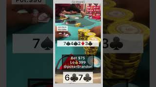 67 s – right Call, wrong outcome – #pokerbrandon #poker #pokerstrategy  #pokerreels #pokertips #AA