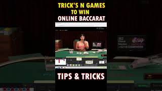 ONLINE BACCARAT TIPS & TRICKS TO WIN #shorts #strategy