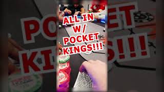 ALL IN W/ POCKET KINGS!!! #Poker #Shorts