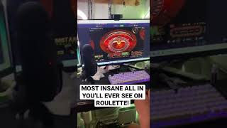 THE MOST INSANE ALL IN HIGH RISK ROULETTE STRATEGY! #shorts