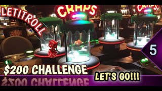 LIVE CRAPS!!! – $200 CHALLENGE!  BUBBLE CRAPS – Wild Ride!!!