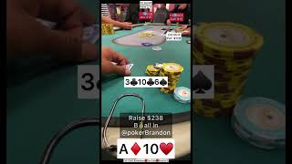 A10 o – I got baited? – #pokerbrandon #poker #povpoker #aa #kk #pokerstrategy #qq #jj #pokerb #bluff