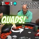 $21,500 HE RIVERS A BOAT BUT I HAVE QUADS!!! #poker #shorts