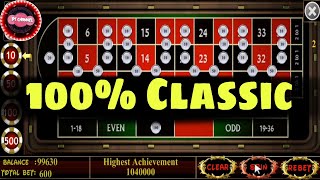 ✨ 100% Classic Betting Strategy to Roulette | Roulette Strategy to Win
