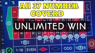 💯All Numbers Coverd 🌹 | UNLIMITED WIN || Roulette Strategy To Win