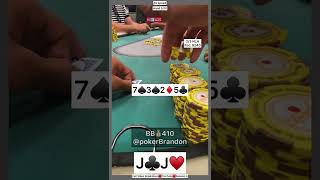 JJ o- proper clocker – #pokerbrandon #poker #povpoker #aa #kk #pokerstrategy #qq #jj #pokerb #bluff