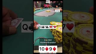 910 s – bluff or lose – #pokerbrandon #poker #povpoker #aa #kk #pokerstrategy #qq #jj #pokerb #bluff