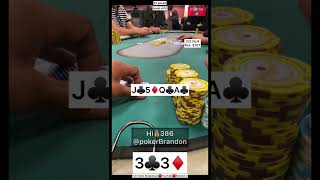 33 o – plan C – #pokerbrandon #poker #povpoker #aa #kk #pokerstrategy #qq #jj #pokerb #bluff