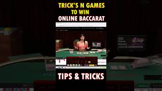 TIPS $ TRICKS TO WIN IN ONLINE BACCARAT #shorts #strategy