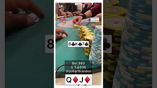 QJ s – how to bluff – #pokerbrandon #poker #povpoker #aa #kk #pokerstrategy #qq #jj #pokerb