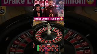 Drake loses $1,000,000 On 1 Spin Of Roulette! #drake #unlucky #roulette #slots