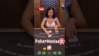 Back to Back BLack Jacks with Simona #shorts #shortsvideo #shortsfeed #blackjack #casino #wow