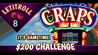 LIVE CRAPS #8!!! – $200 CHALLENGE!  EXTREME PROBABILITY BUBBLE CRAPS – ITS GAMETIME!