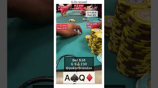 AQ o – Priced in – #pokerbrandon #poker #pokerstrategy  #pokerreels #pokertips #AA