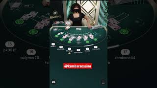 She almost dropped F word at the end 😂 #blackjack #shorts #casino