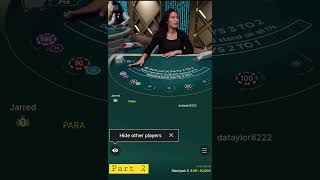 Pretty Dealer Sets Up a Blackjack for same Player Part 2 #shorts #blackjack