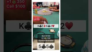 55 b – max clock – #pokerbrandon #poker #pokerstrategy  #pokerreels #pokertips #AA  #pokerHands