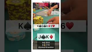 JK o – table image value – #pokerbrandon #poker #pokerstrategy  #pokerreels #pokertips #AA