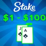 $1 TO $100 CHALLENGE on STAKE BLACKJACK! (Success)