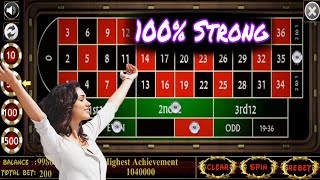 A 100% Strong Betting Strategy to Win at Roulette