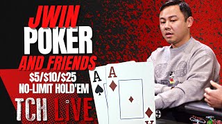 $5/$10/$25 No-Limit Hold’em Cash Game Stream w/ @JWin Poker