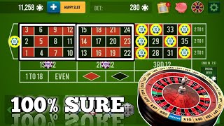 100% Sure 🤓🤓 || Roulette Strategy To Win || Roulette Casino
