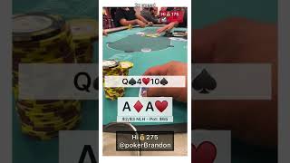 AA r – let him hang himself – #pokerbrandon #poker #pokerstrategy  #pokerreels #pokertips #AA