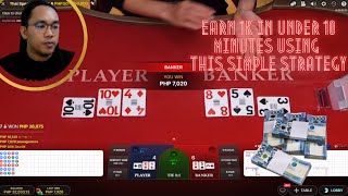 Baccarat Philippines | Baccarat Strategy | Earn 1k Under 10 Mins | How To Win In Baccarat | 2nd Vlog