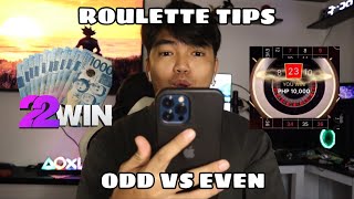 ROULETTE TIPS | ODD VS EVEN | 22 WIN BETTING SITE