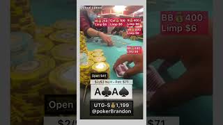 AA b – wrong bet size? – #pokerbrandon #poker #pokerstrategy  #pokerreels #pokertips #AA  #bluff #ac