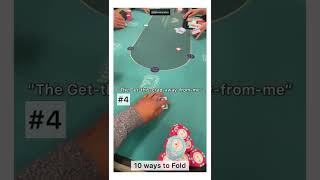 10 ways to Fold your Hand – #pokerbrandon #poker #pokerstrategy  #pokerreels #pokertips #AA  #bluff