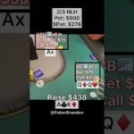 AK off – 3 way all in – 2/3 NLH – #pokerbrandon #poker #pokerstrategy  #badbeat #pokertips