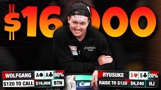$16,000+ BIGGEST POTS OF MY LIFE ON HUSTLER LIVE!! | Poker Vlog #173