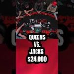 $24,000 POT! QUEENS vs. JACKS! #shorts #poker