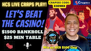 Live Craps Play! Big Kahuna Aggressive Strategy! Crapsee Code: E3E9K8