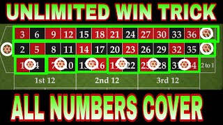 All Numbers Cover || Roulette Unlimited Win Trick