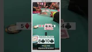 810 s – bluff it – #pokerbrandon #poker #pokerstrategy  #pokerreels #pokertips #AA  #bluff #aces #Kk