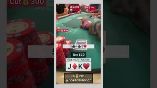 JK o – basically top top – #pokerbrandon #poker #pokerstrategy  #pokerreels #pokertips #AA  #bluff